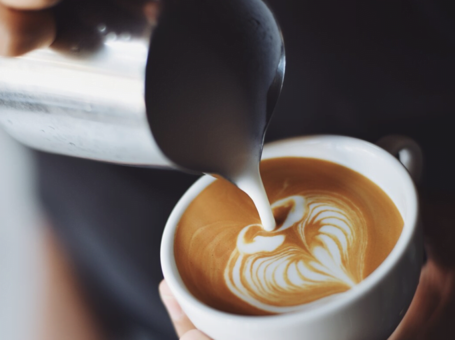 café espumoso recién preparado