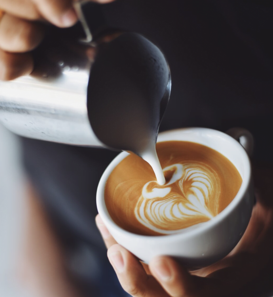 café espumoso recién preparado